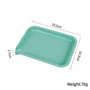 Logo kustom desain baru 20*14.5cm baki penggulung tembakau plastik mudah terurai nampan penggulung rokok dengan corong - Product Image 6