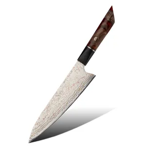 Kitchencare chuyên nghiệp Damask dao Messer Gyuto dao Damascus thép Nhật Bản dao