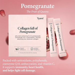 Collagène OEM/ODM enrichi à la grenade, favorise l'élasticité de la peau, réduit les rides, supplément de collagène beauté en gelée, échantillon gratuit. - Product Image 4