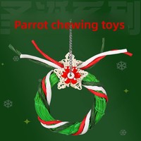 Jouets pour perroquets en bois, collection de Noël, à mâcher, pour la dentition, d'enrichissement et d'escalade, sélection complète et spécialisée