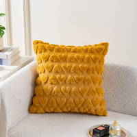 Housse de coussin décorative carrée en fausse fourrure douce et confortable, idéale pour la Saint-Valentin et les mariages, technique de tissage artisanal pour la maison.
