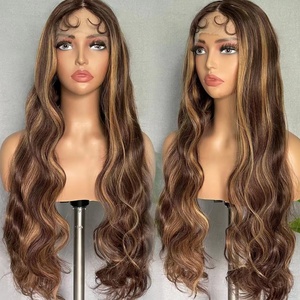 Pelucas Sintéticas al por Mayor con Encaje Frontal y Cabello de Bebé, Pelucas Trenzadas con Encaje Frontal HD Transparente Suizo Sin Pegamento - Product Image 3