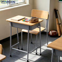 Table et chaise en bois écologiques et ergonomiques pour élèves du primaire, du collège et du lycée, mobilier de classe pour enfants