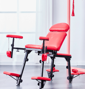 Produtos para adultos BDSM Mobiliário sexual Cadeira vermelha para casal Amor posição Quarto Bondage Algema <span class=keywords><strong>Sex</strong></span> Love <span class=keywords><strong>Chair</strong></span> - Product Image 2