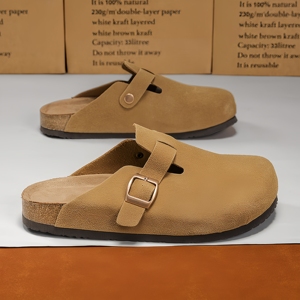 Sandalias <span class=keywords><strong>Birkenstock</strong></span> de Diseño, Alta Calidad, Gamuza Genuina, Personalizadas, Unisex, Tipo Mule, Zuecos de Corcho, Pantuflas de Cuero de Lujo - Product Image 2