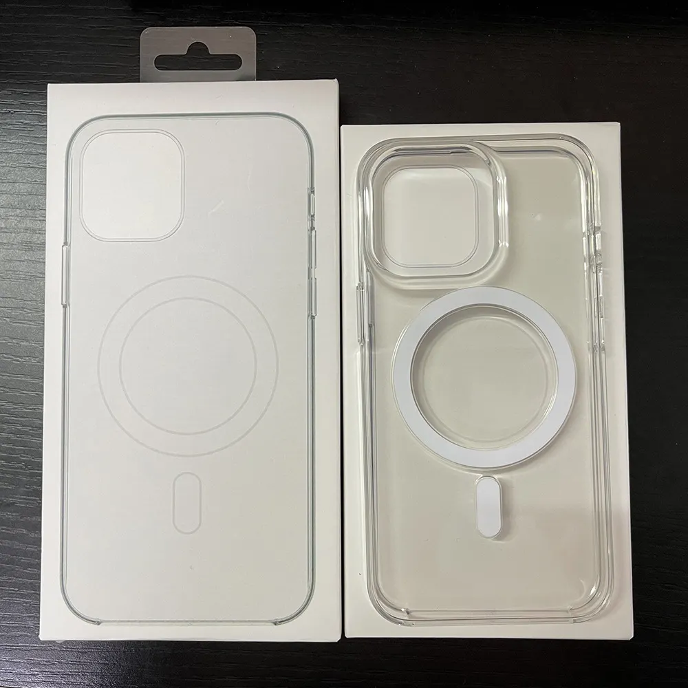 USA Warehouse Free Shipping For Iphone 14 Pro Max Mag Safe Magnetic Ring Phone Case Clear Silicon Magsafing Wireless Charger