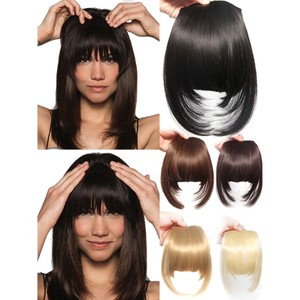 วิกผมหน้าม้าสังเคราะห์คุณภาพสูง Lh เส้นใยคาเนคาลอนตรง สำหรับทุกรูปหน้า ต่อผมเสริม - Product Image 2