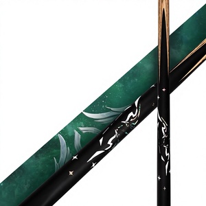 Taco de billar de madera de fresno hecho a mano, sin pintura, con incrustaciones, punta pequeña, para billar chino de 8 bolas y snooker, todo en uno, King <span class=keywords><strong>Galo</strong></span> - Product Image 1
