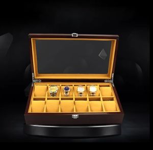 Boîte de rangement pour montres de haute qualité, personnalisée, écologique, rectangulaire, en bois de rose brun, pour hommes - Product Image 5