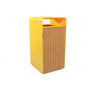 Outdoor Steel <strong>Trash</strong> Bin Custom Sorting Metal Waste <strong>Segregation</strong> Bin Factory Wholesale Street Dustbin - Product Image 4