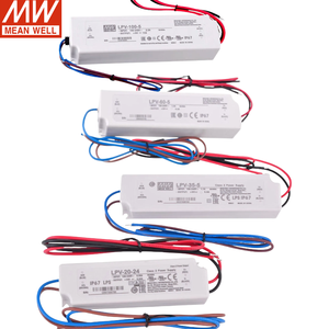Meanwell lpv loạt 20W 35W <span class=keywords><strong>60W</strong></span> 100W 150W 5V 12V 15V 24V <span class=keywords><strong>36V</strong></span> 48V kinh tế IP67 điện áp không đổi dẫn lái xe lý tưởng cho dải <span class=keywords><strong>LED</strong></span> - Product Image 1