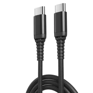 28AWG สายไมโคร USB แบบถักขนาด1ม. 1.2ม. 1.5ม. สายซิงค์ข้อมูลสำหรับสาย USB C ของโทรศัพท์มือถือโลโก้ที่กำหนดเอง