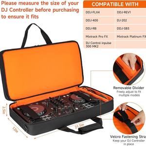 Sac de rangement portable pour DJ, étui de transport pour Pioneer DJ DDJ-FLX4/DDJ-REV1, pour <span class=keywords><strong>Numark</strong></span> Mixtrack Platinum FX etc. Contrôleurs DJ - Product Image 2