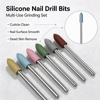 Têtes de ponçage en silicone à faible émission de poussière, polisseuses en silicone, embouts de ponceuse à ongles à marque privée pour le traitement des callosités, outils de manucure