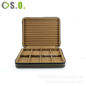 Boîte de rangement pour bijoux de luxe de haute qualité, boîte à bijoux de voyage, grande capacité, boîte à bijoux en cuir fonctionnelle avec poignée et serrure - Product Image 1