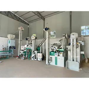 Línea de producción de molienda de arroz automática de función completa de 15-20 toneladas/día con clasificador de color de deshuesador