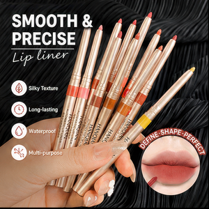 Organic Automatic Rotation Lip Liner with Lip Gloss Water Resistant Long Lasting Natural Look Matte <b>Lipstick</b> <b>Custom</b> Logo - Product Image 1