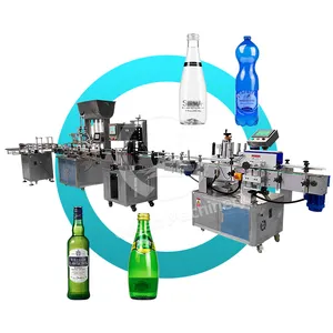 OCEAN Conveyor Belt Volumetric Liquid Juice Pack 100-1000ml Automatic Vial Fill and Capping Machine