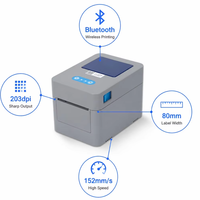 Imprimante d'étiquettes thermique sans fil Bluetooth Gprinter GP-3128D 80 mm USB 203 dpi 152 mm/s pour utilisation mobile