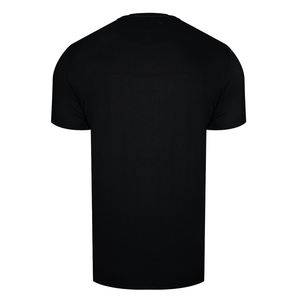 T-shirt col rond durable pour homme 100% coton T-shirt noir uni vierge de haute qualité imprimé de logo personnalisé - Product Image 2