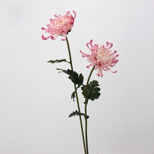 LO-633 Vente en gros de fleurs artificielles en PU de haute qualité, toucher réel, marigold, <span class=keywords><strong>prix</strong></span> d'usine, <span class=keywords><strong>chrysanthème</strong></span> artificiel pour la décoration de la maison et des mariages - Product Image 2