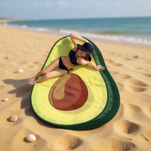 Telo Mare Buonic Avocado 146x110cm, Tappetino Estivo per Picnic all'Aperto, Coperta per Piscina - Product Image 2