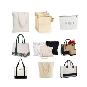 Stampa personalizzata Logo Bolsa De Lona Eco Friendly Tote Bag in tela Shopping riciclato bianco semplice sacchetto di cotone per vari tipi