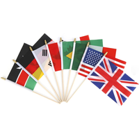 Drapeaux de pays, drapeaux à main sur bâton, petits mini-drapeaux internationaux du monde entier pour les défilés, les événements sportifs, les coupes