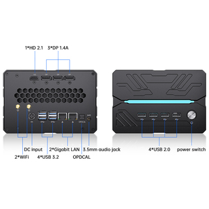มินิพีซีตั้งโต๊ะ RTX 5060 i5-14400F แรม 16GB DDR5 ความจุ 512GB NVMe สำหรับเล่นเกม รองรับจอแสดงผลคู่ WiFi 6E ระบบปฏิบัติการ Win11 - Product Image 4