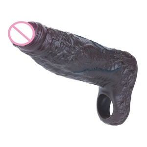 ปลอกอวัยวะเพศชายแบบนุ่มพิเศษ ขายส่ง แหวนรัดอวัยวะเพศชาย ของเล่นทางเพศสำหรับเพิ่มขนาดอวัยวะเพศชาย แบบนำกลับมาใช้ใหม่ได้ ผลิตภัณฑ์ถุงยางอนามัยแบบกลวง - Product Image 2