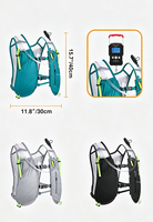 Gilet d'hydratation avec poche à eau de 1,5 L pour le cyclisme, la randonnée et la course à pied, sans rebondissement, respirant, en polyester, réglable, logo personnalisé, OEM
