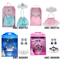 Jouets chanceux princesse bijoux Boutique habiller chaussure jeu de rôle accessoires de mode couronne anneau boucle d'oreille colliers filles beauté cadeau