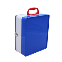 Trousse de premiers secours médicale personnalisée en métal avec poignée et serrure, boîte de rangement portable pour médicaments pour la maison et le bureau
