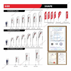 Tùy chỉnh in hình chữ nhật Giọt Nước Mắt bay bãi biển cờ quảng cáo ngoài trời lông biểu ngữ cho các sự kiện kinh doanh lĩnh vực quảng cáo - Product Image 2