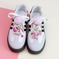 Bellaqueo 38 pièces de luxe en métal Bling chaussures breloques pour femmes sabot breloque dentelle Clips et lacet accessoires Kit