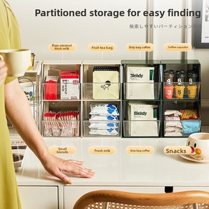 Scatola porta bustine di tè in metallo, organizer per capsule di caffè, espositore trasparente, scaffale da cucina, ripiano da scrivania, piccolo contenitore. - Product Image 2
