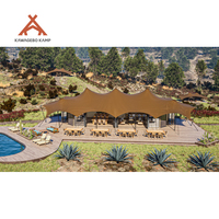 Tente de glamping de luxe Kawagebo Kamp (KK) en PVDF imperméable pour toutes les saisons, idéale pour les fêtes de famille, les événements et les hôtels de villégiature