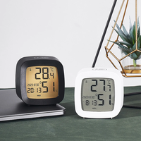 Jam Alarm meja kantor pintar Mini Digital Multifungsi, jam Alarm dengan suhu dan kelembaban tahan lama digunakan