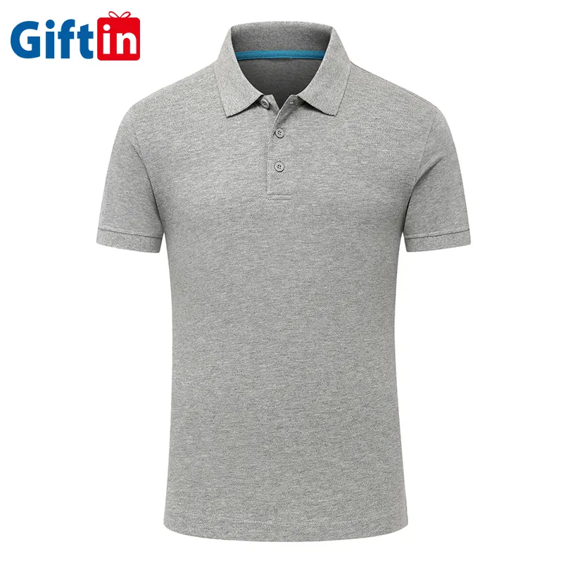 Camiseta polo esportiva de algodão masculina, camiseta de polo de design personalizado, 100% algodão