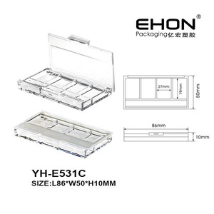 Hot Selling Multi Color <b>Eye</b> <b>Shadow</b> Case Custom Color Empty Eyeshadow Container Transparent Cap ABS Plastic Makeup - Product Image 5