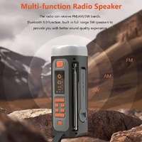 4500mAh noodradio, AM/FM/SW/DAB-band, draadloze luidspreker, zonnecel en handaangedreven telefoonoplader
