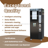 Máquina Expendedora Automática Comercial de Café con Leche Fresca para Americano Helado y Latte con Pago con Tarjeta de Crédito