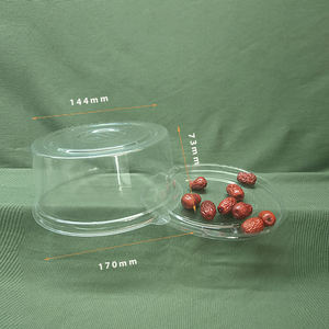 Plateau en PET transparent Liancheng 1050 ml personnalisé pour l'emballage des fruits, gâteaux, salades, en-cas, desserts, avec couvercle - Product Image 2