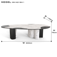 Meubles de salon modernes et luxueux sur mesure, tables à manger contemporaines en marbre nordique pour hôtel, restaurant