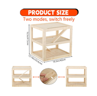 Vitrine de présentation en bois pour voitures miniatures avec rampe de stationnement, garage de rangement pour modèles moulés sous pression à l'échelle 1/64, 1/24, 1/18
