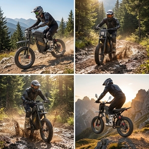 จักรยานไฟฟ้า Bopzin 60V 35Ah FatBike กำลังสูง สำหรับขี่บนภูเขาและทางวิบาก ยางใหญ่ สำหรับผู้ใหญ่ รุ่น Q8 จักรยานไฮบริด - Product Image 2