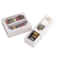 Boîte cadeau en carton de luxe avec logo personnalisé macaron macarons gâteau biscuit pâtisserie bonbons sucrés emballage différentes options de poids