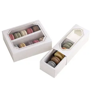 5 Stück Luxus-Papier teiler in Lebensmittel qualität, maßge schneiderte Makronen-Geschenk box für Macaron-Verpackungen