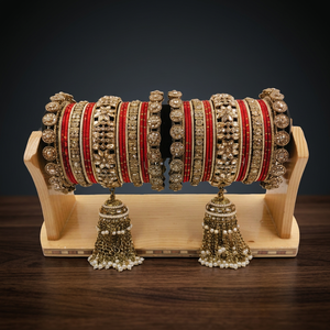 PADMAWATI BANGLES PRIVATE LIMITED Luxury High Quality Tungsten Gold Plated Women's Bangles Set Indian Bridal Wedding <b>Gift</b> Party - Product Image 2