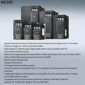 Controlador de frecuencia <span class=keywords><strong>variable</strong></span> de alto rendimiento de 380V CA Delta VFD Motor de bomba MS 300 convertidor de frecuencia trifásico Motor de CA - Product Image 3